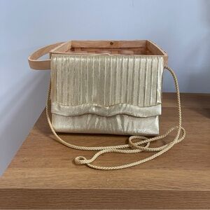 Sasha New York handmade gold evening clutch purse